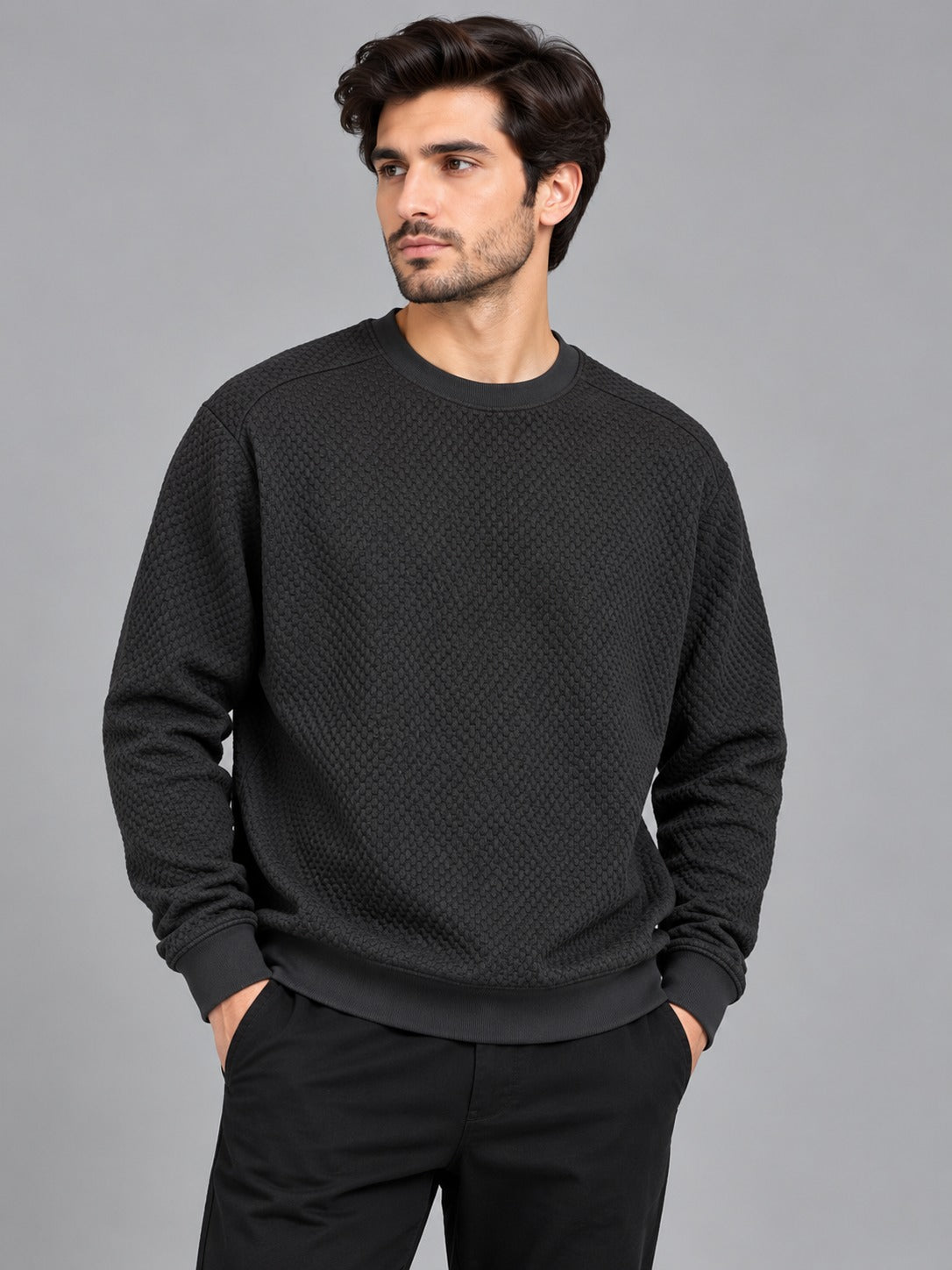 Classic Textured  Sweatshirt