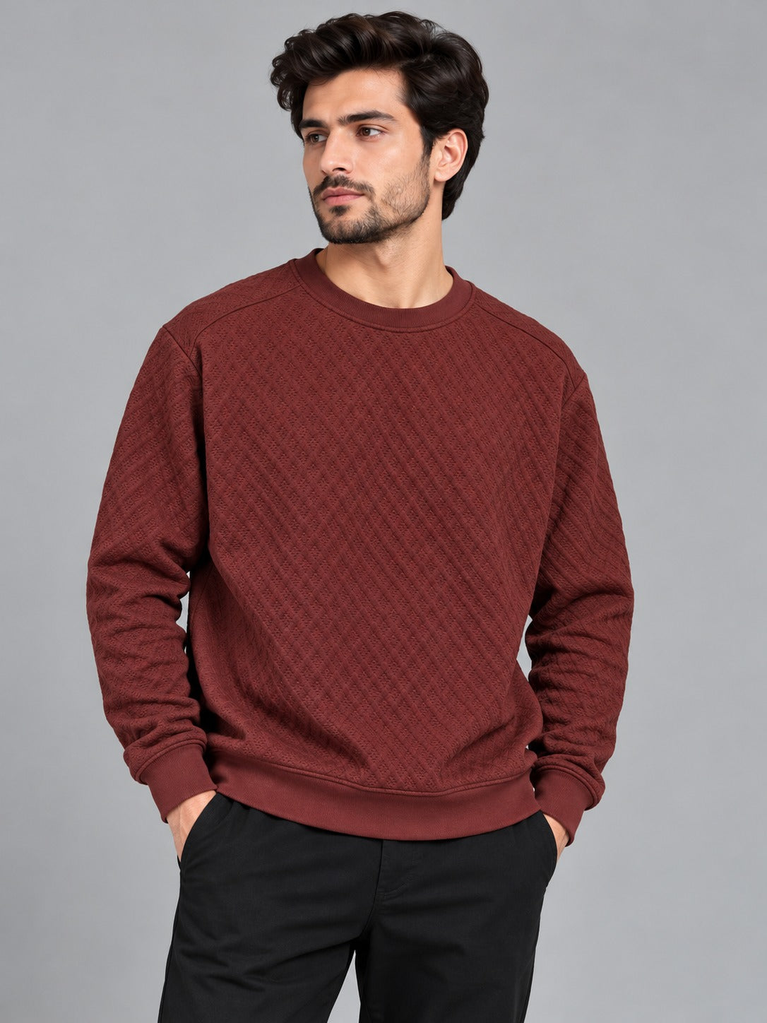 Classic Textured  Sweatshirt