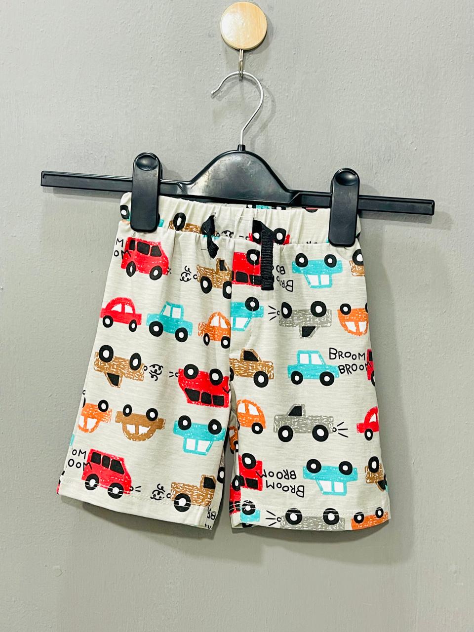 Grey With Car Print Boys Co-ord Set