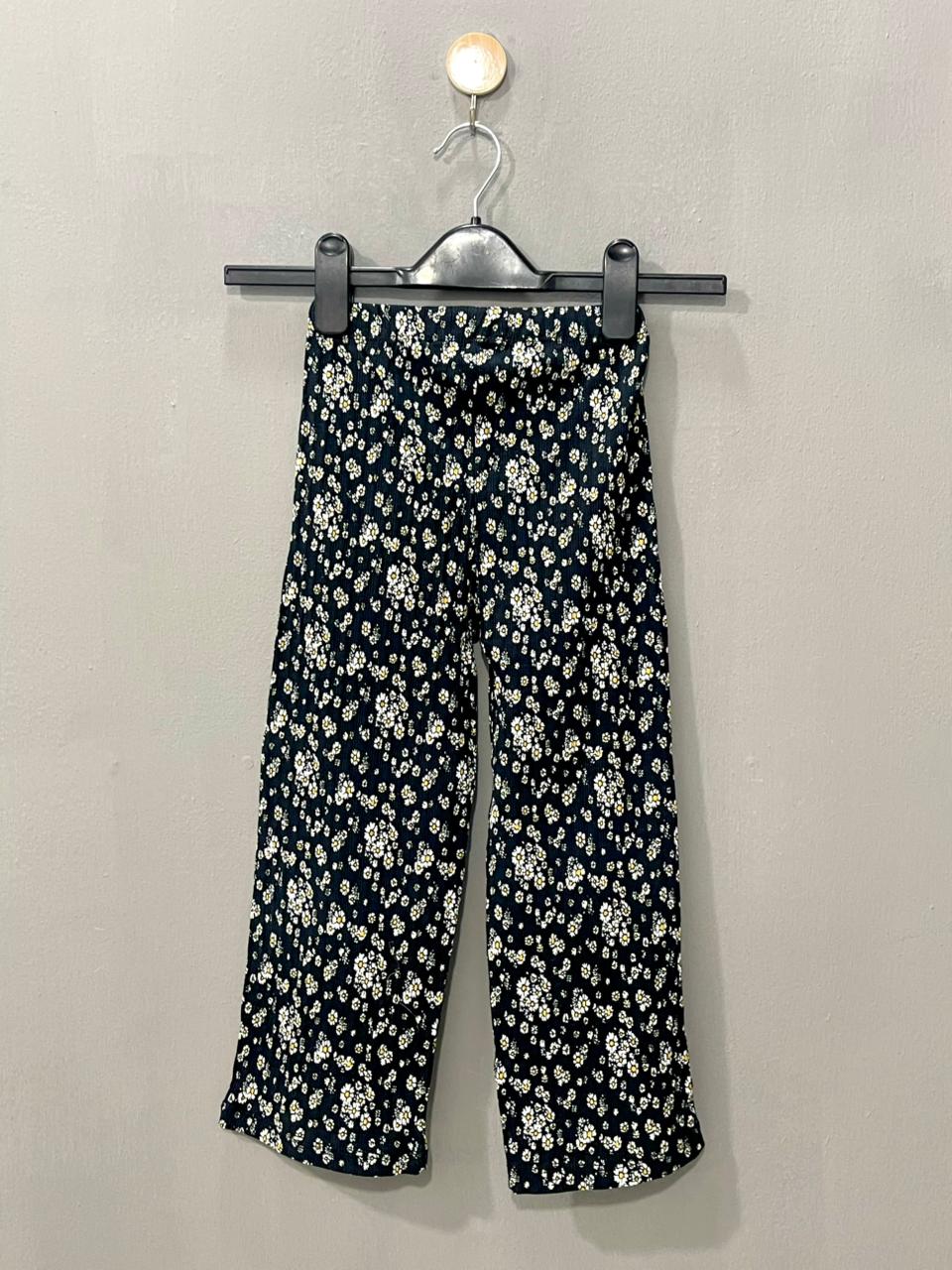 Black with white Blossom Girls Co-ord Sets