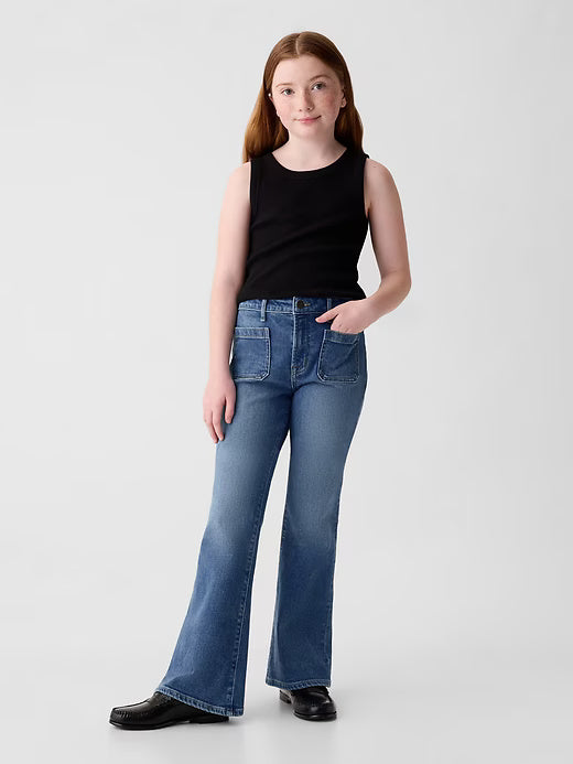 Kids High Rise '70s Flare Jeans 039