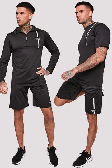 THEYDON BOIS TRIPLE SET ACTIVEWEAR VOI LONDON - BLACK