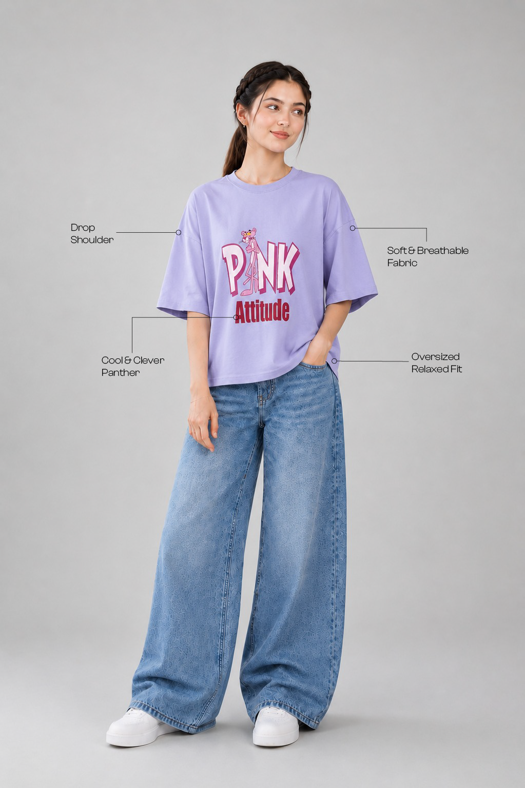 Pastel Purple Drop Shoulder