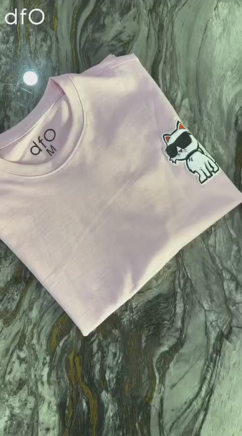 Pink Paws Drop Shoulder